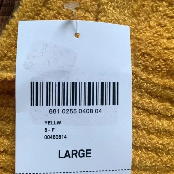 NWT Forever 21 Knit Crochet Crop Top Mustard Yellow Large - Picture 6 of 6